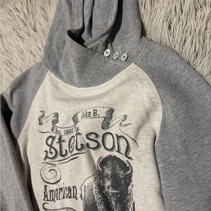 Stetson Hoodie in Gray and Cream
